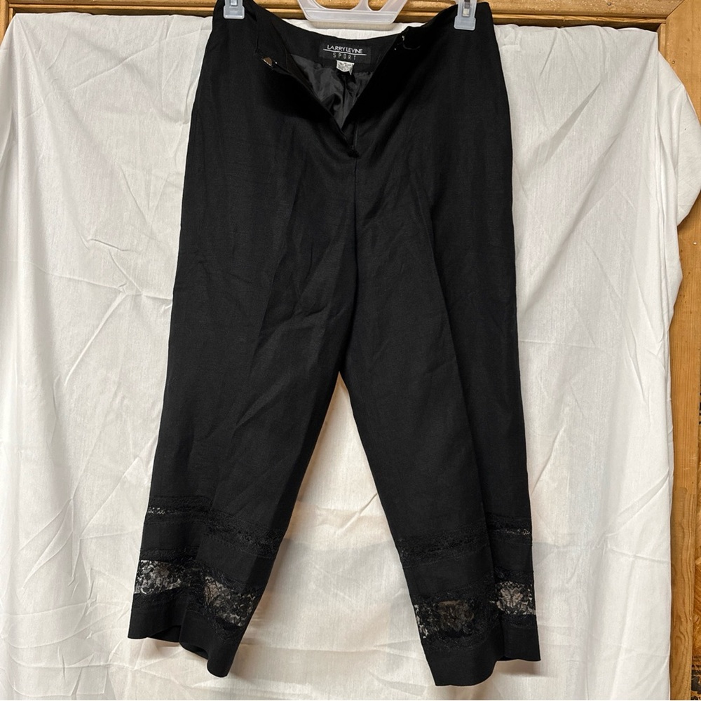 Larry Levine Black Dress Pants with Tailored Silhouette